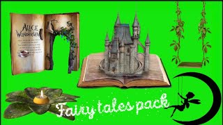 Fairy tales object green screen , floating castle green screen ,fairy green screen pack no copyright