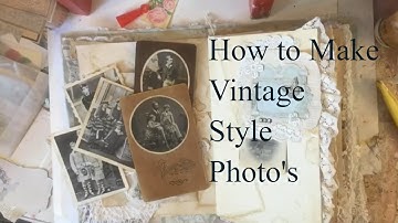 Tutorial- How to Make Vintage Photo