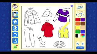 ABC Mouse - Level 4 Lesson 21- Art - Colors All Around - Colors in my Closet - Boys Clothes