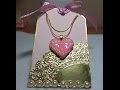 DIY~Sugar Cookie Heart Pendant Necklace W/ Matching Tag! EASY!
