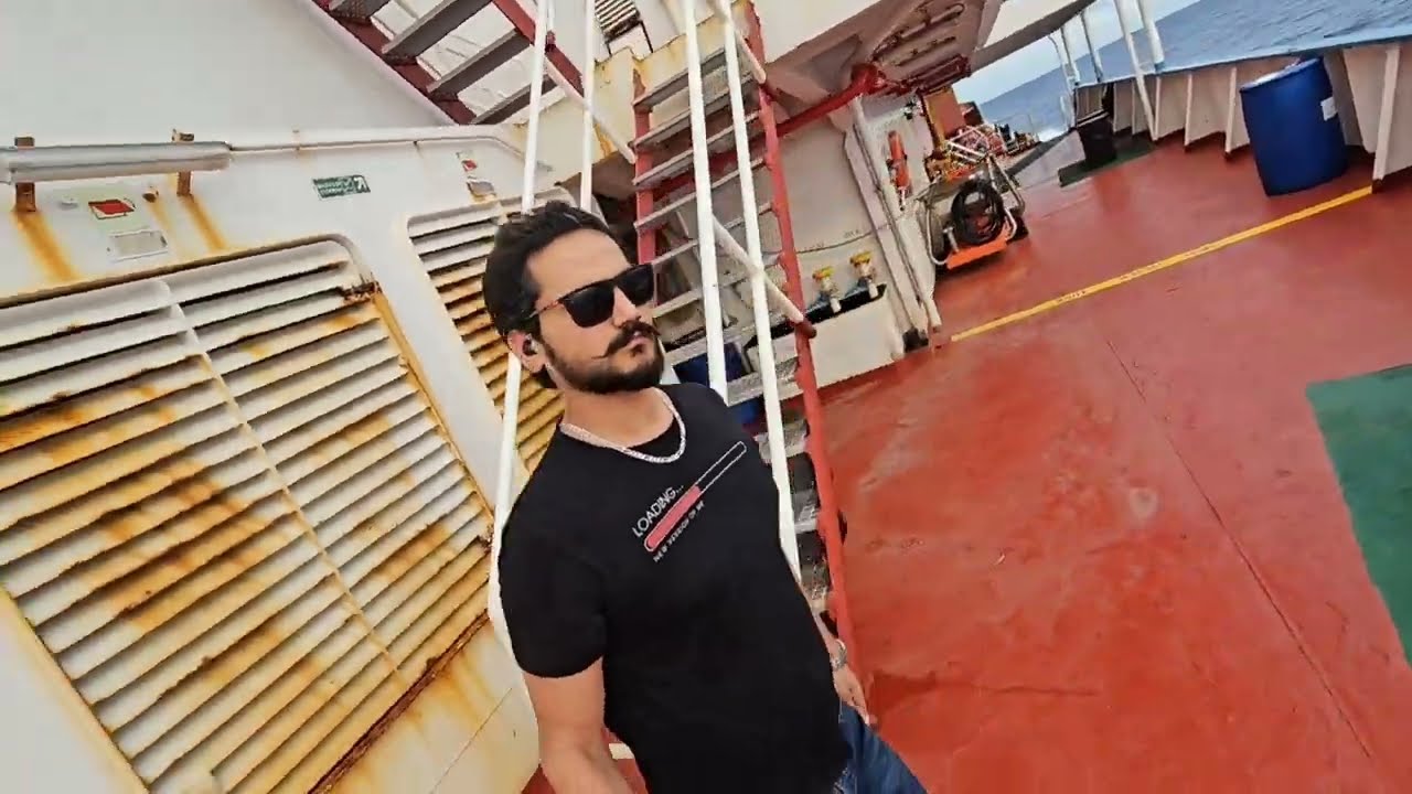 A silent walk on the ship’s deck—where every step tells a story of the sea.