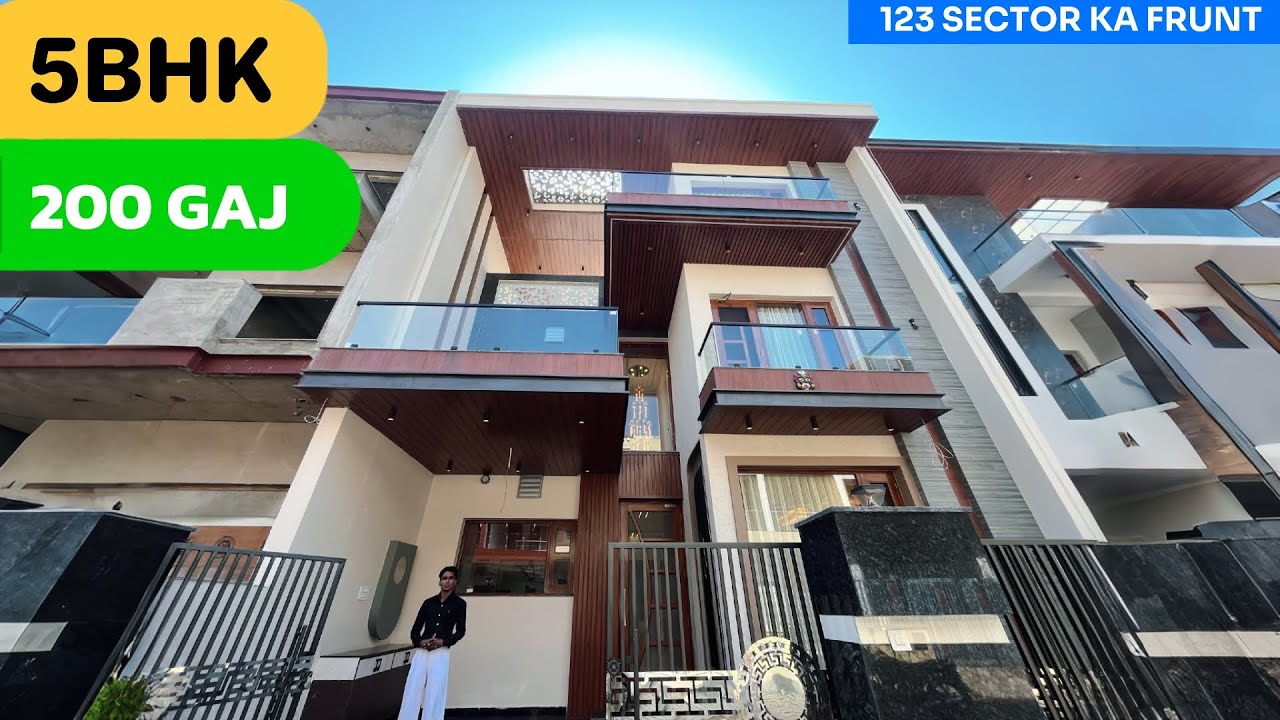 Sector 123 में 200 गज का Luxury 5 BHK Front Side House | Best Location Dream Home Tour