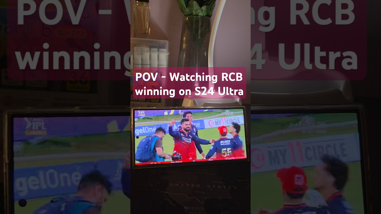 RCB winning IPL 2025 - POV watching on S24 Ultra 
