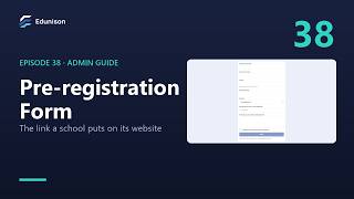 Pre-registration Form — The link a school puts on its website | School Management System Demo