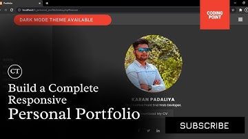 Build a Complete Responsive Personal Portfolio using PHP, HTML,CSS,JAVASCRIPT || PART #1 DARK MODE