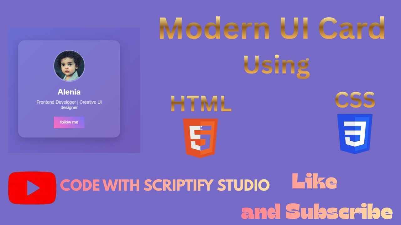 👉 I Made a Stunning Glass UI Card Using ONLY HTML & CSS 😳🔥 - YouTube