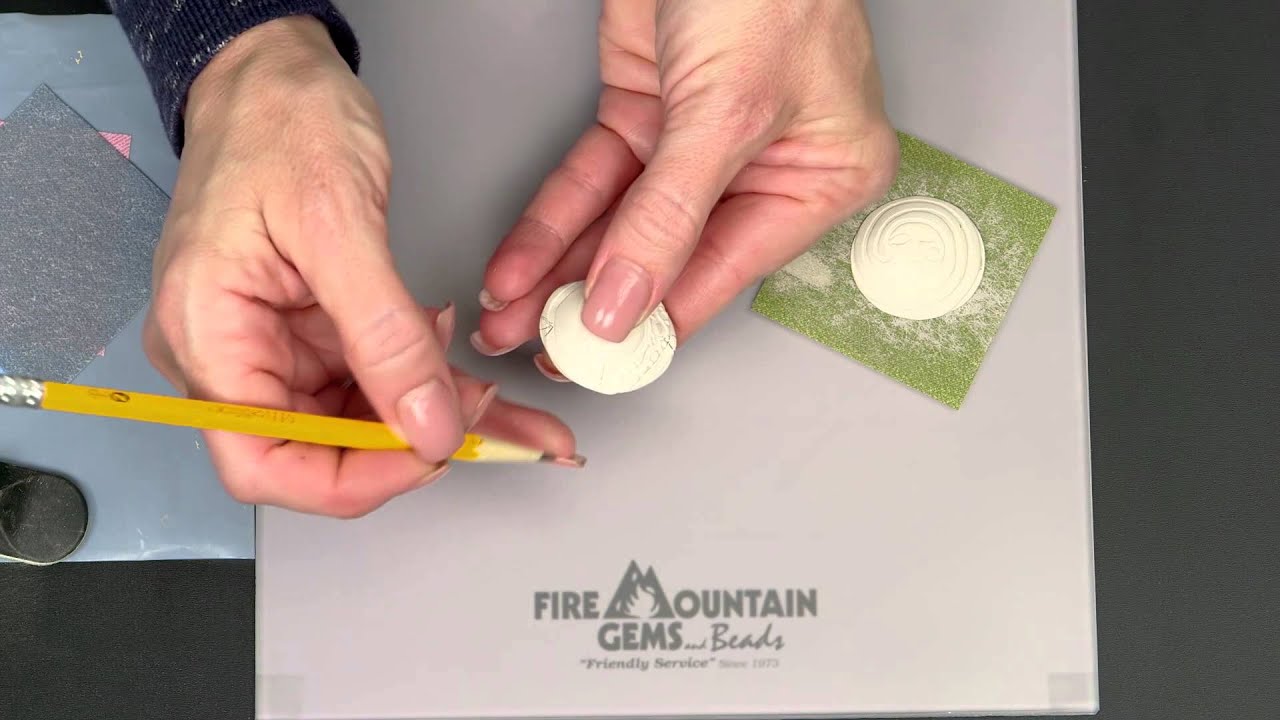 Металлическая глиняная бусина из чечевицы