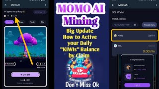MOMO AI Mining Big Update How to Activate your "KIWIS" Balance screenshot 5