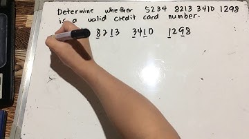 Application of modular arithmetic | validating credit card number