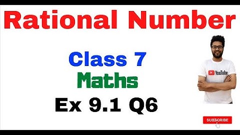 Q 6, Ex 9.1 Rational Numbers Chapter 9 | Grade 7 Maths | CBSE | Rational number class 7 | NCERT