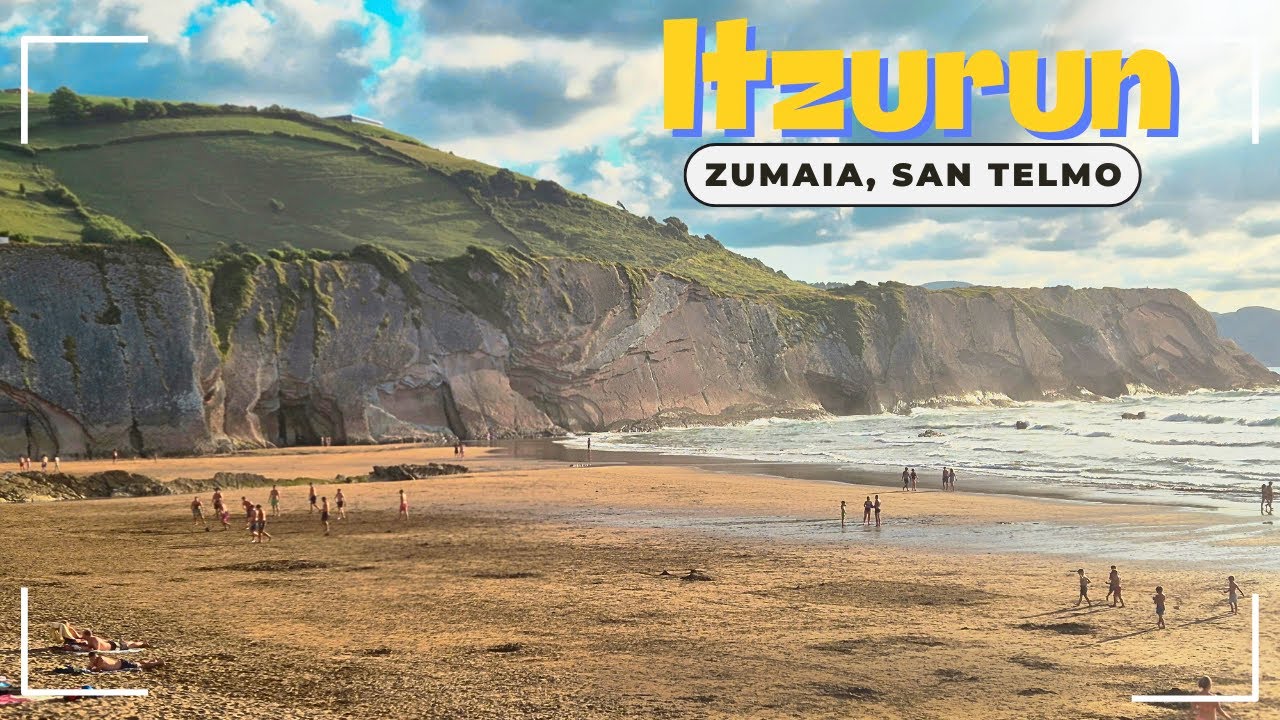 Zumaia, San Telmo i plaża Itzurun, magia Kraju Basków pod namiotem dmuchanym.