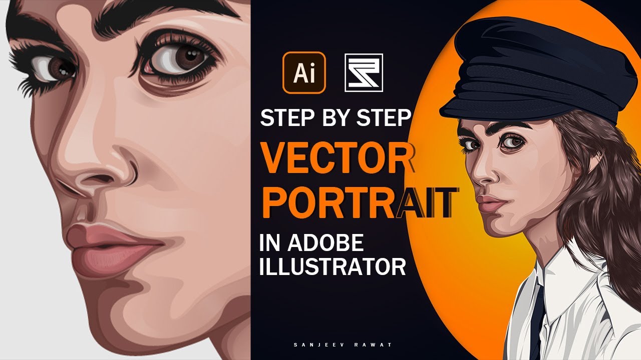 Vector Portrait Step by Step in Adobe Illustrator 2023 | Vector Art ...