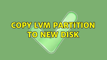copy LVM partition to new disk