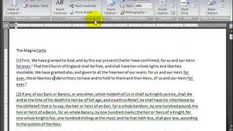 Microsoft Word 2007 ENG TB 10 05 Convert Footnotes to Endnotes