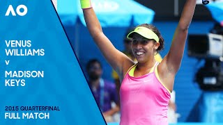 Venus Williams V Madison Keys Full Match | Australian Open 2015 Quarterfinal