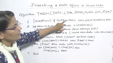 Inserting a Node after given node in a Linked List in Data Structure Lec-9| Hindi