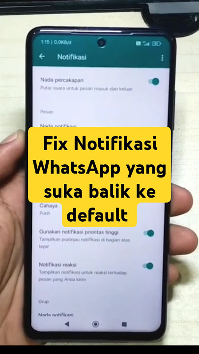 Fix notifikasi Whatsapp yang suka balik ke default...tonton video lengkap nya yap #whatsapp