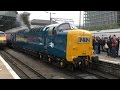 D9009 'Alycidon' and 68022 ECS, start up + departure (1Z12) at King's Cross 6/5/17