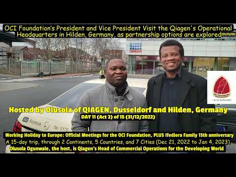 Day 11b (Dusseldorf and Hilden Germany): OCI Foundation's Working Tour to Europe; Dec 31, 2022