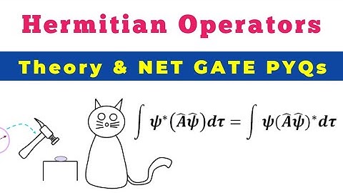 Hermitian Operators Quantum Mechanics CSIR NET GATE Physics