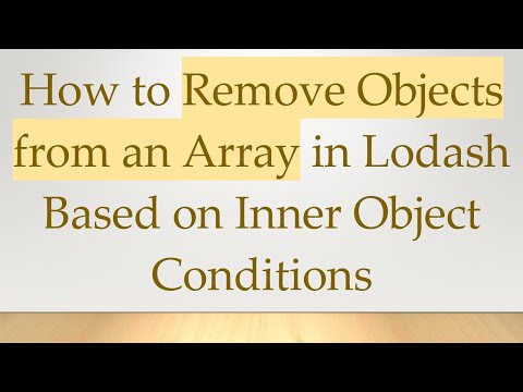 How to Remove