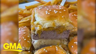 How to make 24 cheeseburger sliders in a single pan
