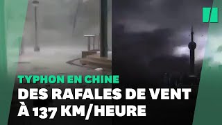 Le typhon In-Fa balaye Shanghai et l'Est de la Chine