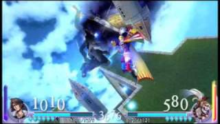 Dissidia English Gameplay: Squall vs Kefka