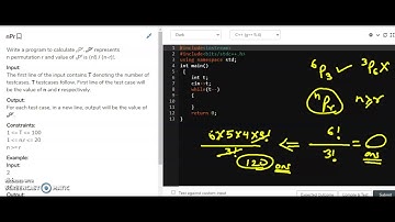 nPr | Permutation | Competitive Programming | Hacker earth