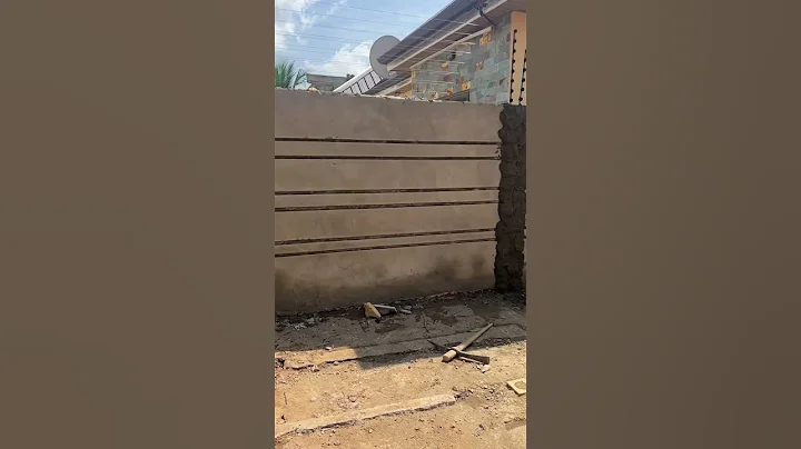 Building in Ghana | Fence wall design works #concrete #construction #fence #fencing #mason #accra