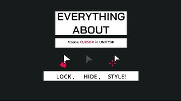 How to hide, lock or change mouse cursor in unity3d