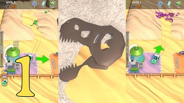 Fossil Dig Gameplay Mobile Game Walkthrough All Levels Android Ios #1