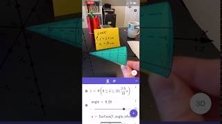 Quick Cone Modeling Demo in GeoGebra 3D With Augmented Reality (iOS) screenshot 4