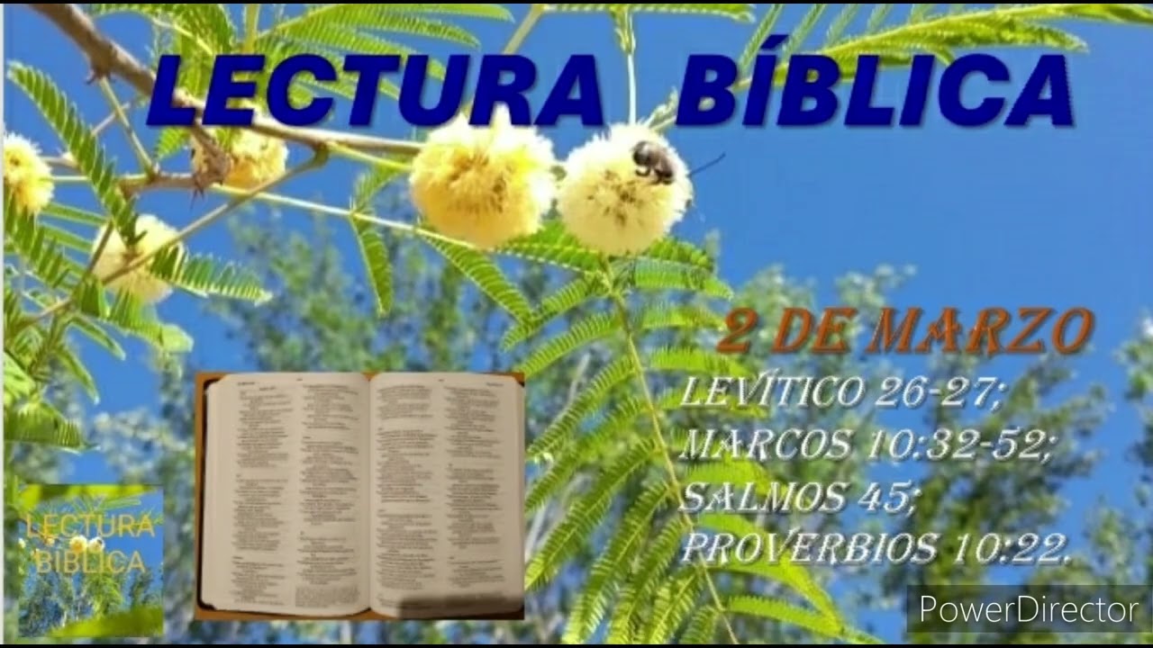 LECTURA BÍBLICA DIARIA - 2 DE MARZO