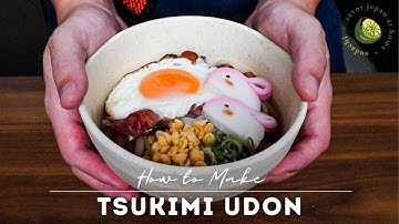 Egg Udon Noodle Soup (Tsukimi Udon)