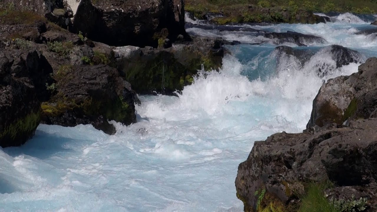 Miðfoss waterfall in Brúará river upcountry in South-Iceland — Miðfoss — video poster
