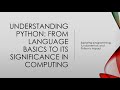 Python: A High Level Programming Language | Why Python | YTTA Learning