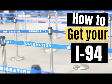 How to Get your I-94 Online