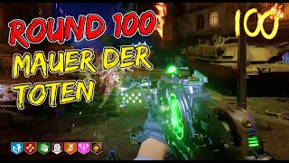 Round 100 Gameplay on Mauer Der Toten - Cold War Zombies DLC 3