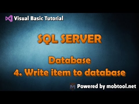 Visual Basic Database - 4. Write item to SQL Database