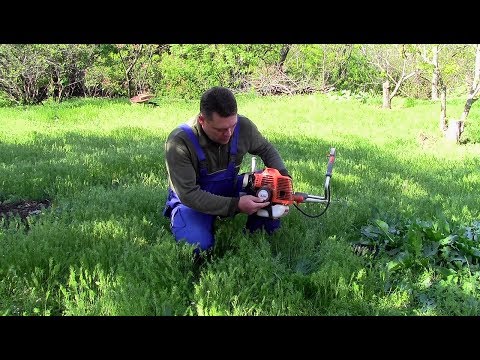 Бензокоса (Триммер) КУБАНЬ БК-4500! Краткий обзор, запуск, работа.