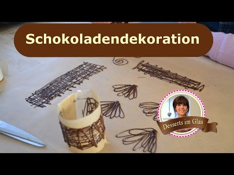 Schokoladen Dekor für Desserts und Kuchen selber machen - Schoko Dekorationen – Ornamente