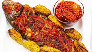 THE PERFECT NIGERIAN BOLE AND FISH RECIPE - ROASTED FISH AND PLANTAIN WITH SAUCE