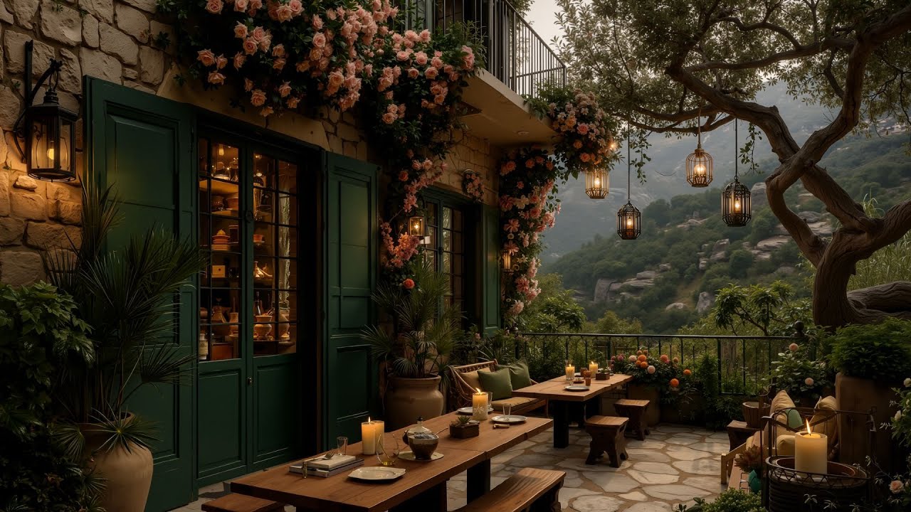 Morning Spring Café on the Balcony ☕ Smooth Jazz & Forest Birdsong for a Fresh Start