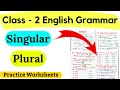 Class 2 Singular Plural Worksheet | English Grammar for Class 2| Class 2 English Worksheet | Plurals