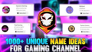 Best 35 Gaming Channel Names Ideas (2021)🔥: How to Pick Gaming Channel Name  BEST & UNIQUE 🤯 