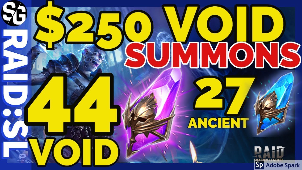 [RAID SHADOW LEGENDS] 250 VOID SUMMONS 44 VOID 27 ANCIENT SHARDS YouTube