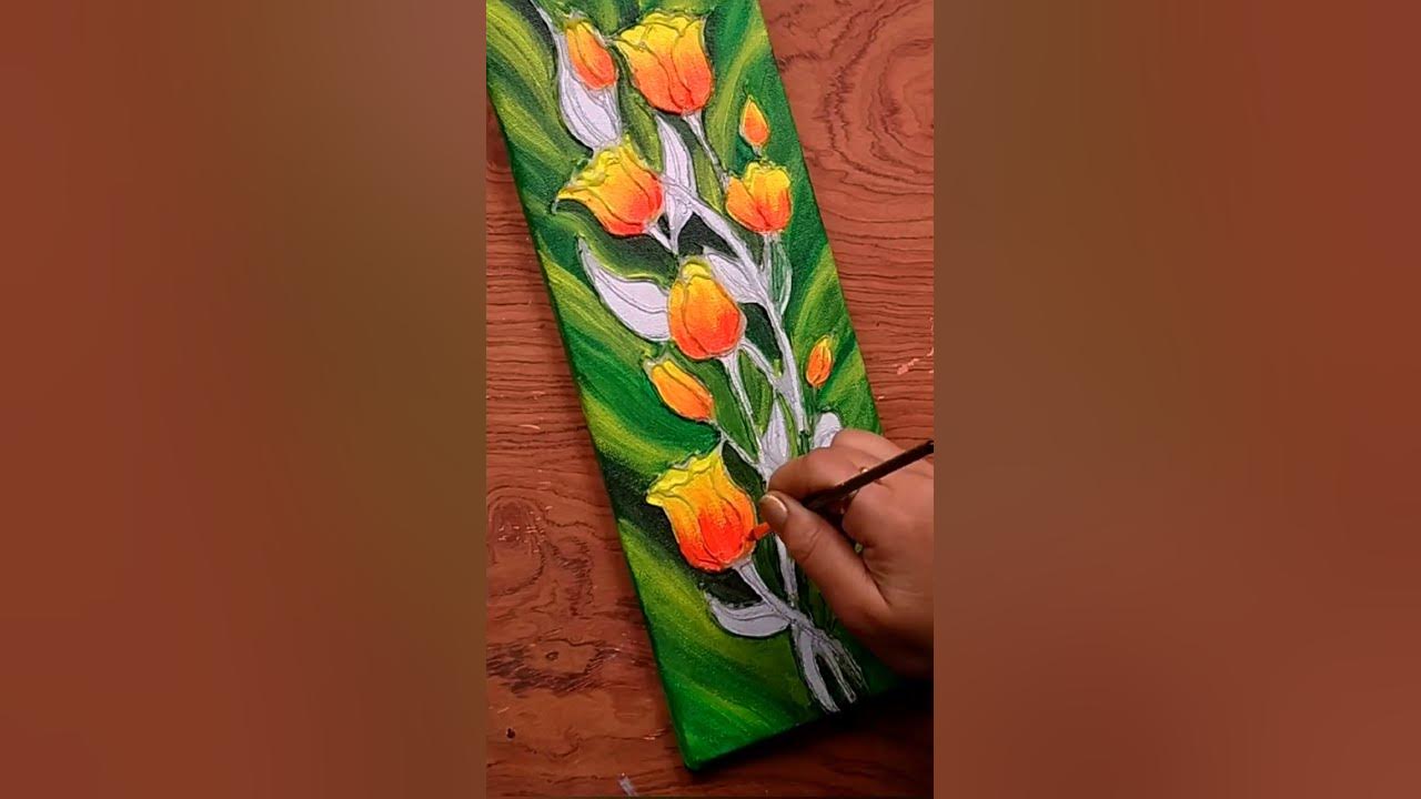 Glue gun Painting on canvas/Acrylic Painting/Abstract background YouTube