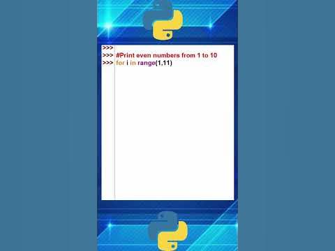 How to print even numbers between 1 and 10 in Python? - YouTube