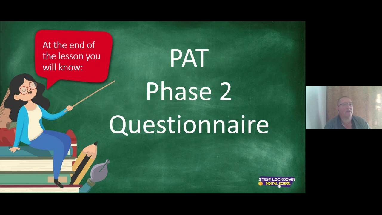 Grade 12 CAT PAT Phase 2 Questionnaire YouTube